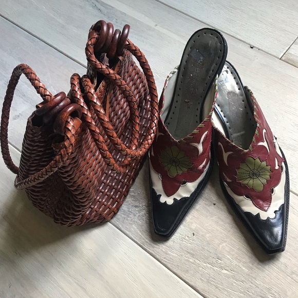 Shoes - Badass cowgirl leather slide boots vintage…